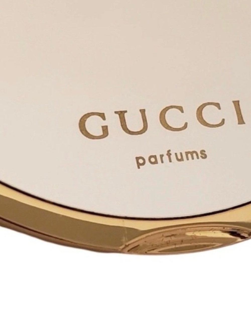 Authentic Gucci Gold Compact Powder Mirror with Signature Motif - Picture 3 of 4